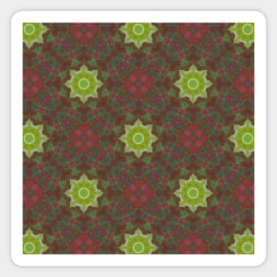 Christmas Colors Throwing Stars Pattern - WelshDesignsTP003 Sticker